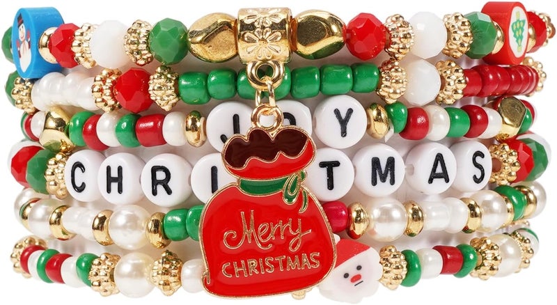 Lonext Halloween Bracelets Stackable Heishi Beaded Stretch Bracelets - Image 1